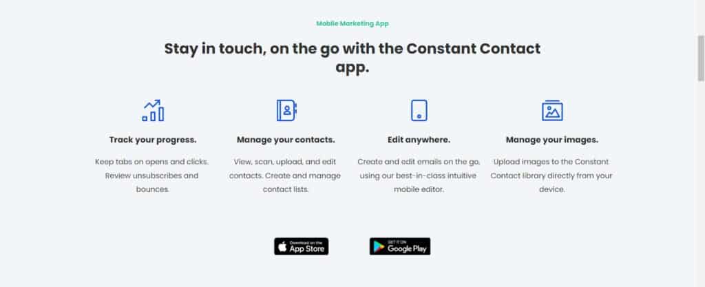 Constant Contact is one of the best email marketing software programs available because it has an app for on-the-go. 
