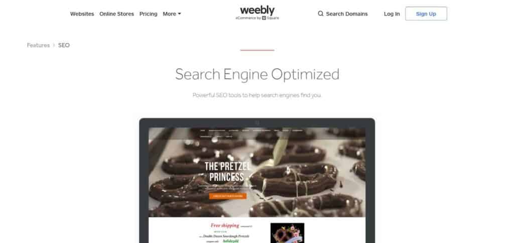 Weebly is one of the best website builders because it comes with tools for Search Engine Optimization (SEO) built in. 